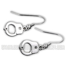 Load image into Gallery viewer, Heavy Metal Jewelry Small Ladies Handcuff Earrings Stainless Steel