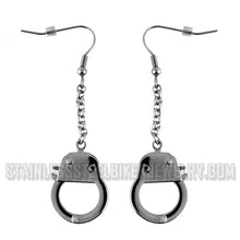 Load image into Gallery viewer, Heavy Metal Jewelry Handcuff Earrings Stainless Steel