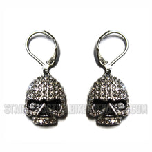 Load image into Gallery viewer, Heavy Metal Jewelry Ladies Bling Willie G Skull Lever Back Earrings Stainless Steel