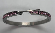 Load image into Gallery viewer, Ladies Hoop Earrings Pink Crystals 30mm or 40mm Stainless Steel