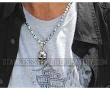 Load image into Gallery viewer, Heavy Metal Jewelry Men&#39;s Skull Pendant Necklace Stainless Steel