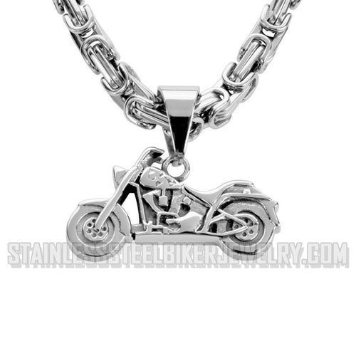 Heavy Metal Jewelry Men's Classic Motorcycle Pendant Stainless Steel SP1430
