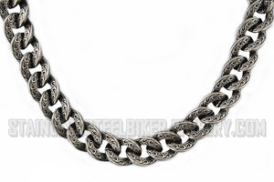 Heavy Metal Jewelry Men's Tattoo Hook Necklace Stainless Steel