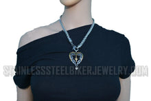 Load image into Gallery viewer, Ladies Angel Wing Heart Pendant Religious Cross Stainless Steel