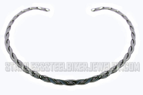 Heavy Metal Jewelry Ladies Cuff Necklace Stainless Steel SN2460