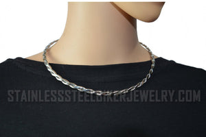 Heavy Metal Jewelry Ladies Cuff Necklace Stainless Steel