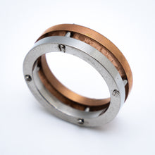 Load image into Gallery viewer, Precision Copper &amp; Stainless Steel Two-Tone Men&#39;s Ring SR19