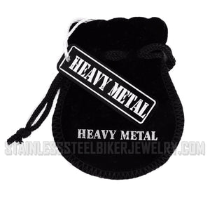 Heavy Metal Jewelry Mini Ladies Black with Red Crystal Stainless Steel Motorcycle Bike Chain Bracelet