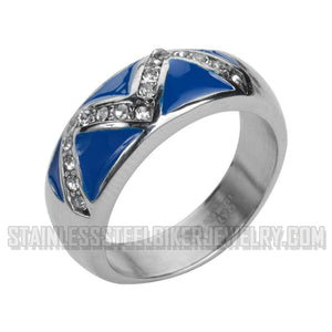 Heavy Metal Jewelry Ladies Art Deco Ring Stainless Steel (Variety of Colors)