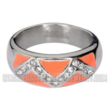Load image into Gallery viewer, Heavy Metal Jewelry Ladies Art Deco Ring Stainless Steel (Variety of Colors)