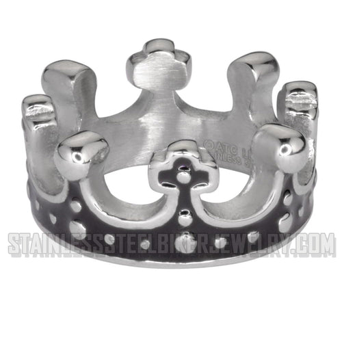 Heavy Metal Jewelry Ladies Motorcycle Crown Ring Stainless Steel