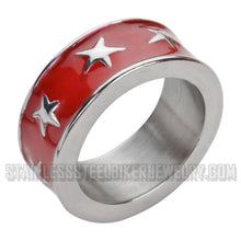 Load image into Gallery viewer, Heavy Metal Jewelry Ladies Star Ring Stainless Steel (Many Colors)