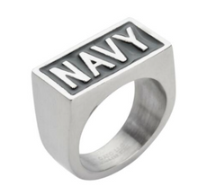 Load image into Gallery viewer, NAVY Military Ring Stainless Steel