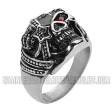 Load image into Gallery viewer, Heavy Metal Jewelry Men&#39;s Eye Patch Skull Stainless Steel Ring