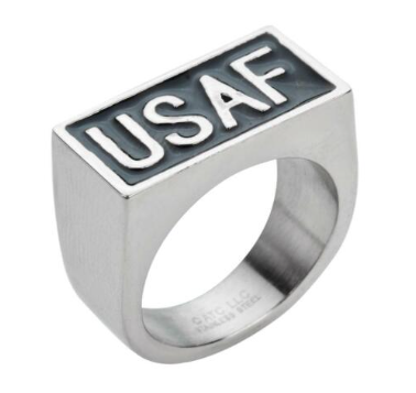 Stainless Steel USAF Air Force Military Ring
