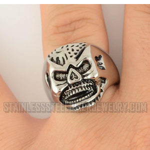 Heavy Metal Jewelry Men's Mister Skull Stainless Steel Ring