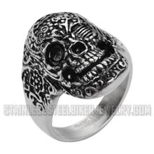Load image into Gallery viewer, Heavy Metal Jewelry Men&#39;s Tattoos Gone Wild Skull Ring Stainless Steel