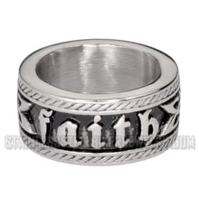 Load image into Gallery viewer, Heavy Metal Jewelry Ladies Faith Wedding Band Ring Stainless Steel