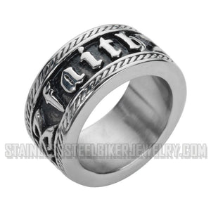 Heavy Metal Jewelry Ladies Faith Wedding Band Ring Stainless Steel