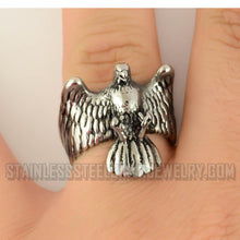 Load image into Gallery viewer, Heavy Metal Jewelry Men&#39;s American Bald Eagle Stainless Steel Ring