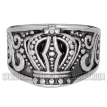 Load image into Gallery viewer, Heavy Metal Jewelry Ladies Royal Crown Ring Stainless Steel