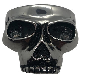 Stainless Steel Men’s Skull Biker Ring