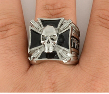 Load image into Gallery viewer, Heavy Metal Jewelry Men&#39;s Maltese Skull Ring Stainless Steel