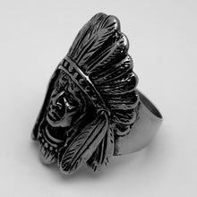 Load image into Gallery viewer, Men&#39;s Indian Head Stainless Steel Ring