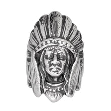 Load image into Gallery viewer, Men&#39;s Indian Head Stainless Steel Ring