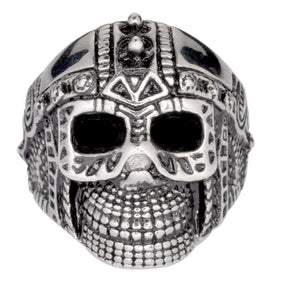 Heavy Metal Jewelry Men's Cyborg Spike Skull Stainless Steel Ring