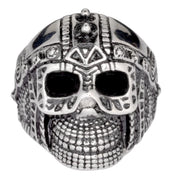 Cyborg Spiked Skull Ring Men's Biker Stainless Steel SR139
