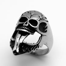 Load image into Gallery viewer, Biker Jewelry Stainless Steel Men’s Skull Biker Ring