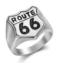 Load image into Gallery viewer, Men&#39;s Route 66 Stainless Steel Ring