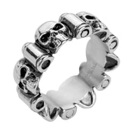 Skulls and Bullets Ring Men's Stainless Steel SR145