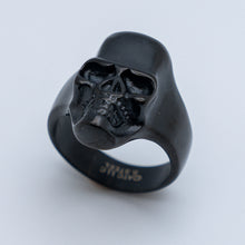 Load image into Gallery viewer, Heavy Metal Jewelry Men&#39;s Black Skull Ring Stainless Steel
