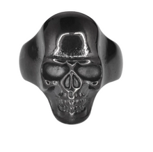 Load image into Gallery viewer, Heavy Metal Jewelry Men&#39;s Black Skull Ring Stainless Steel SR169