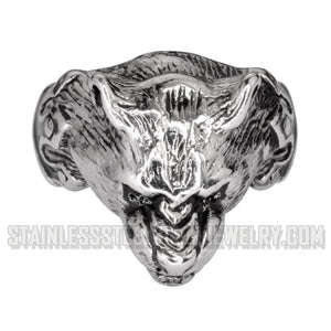 Heavy Metal Jewelry Men's Panther Ring Stainless Steel