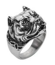 Load image into Gallery viewer, Heavy Metal Jewelry Men&#39;s Pit Bull Ring Stainless Steel