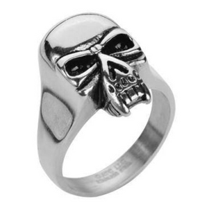 Heavy Metal Jewelry Men's Vampire Skull Stainless Steel Ring
