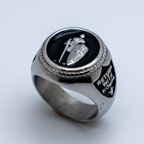 Heavy Metal Jewelry Men's Armor of God Stainless Steel Ring