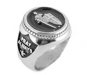 Heavy Metal Jewelry Men's Armor of God Stainless Steel Ring