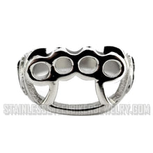 Load image into Gallery viewer, Heavy Metal Jewelry Men&#39;s Brass Knuckles Stainless Steel Ring