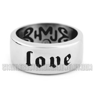 Heavy Metal Jewelry Love Ring Stainless Steel