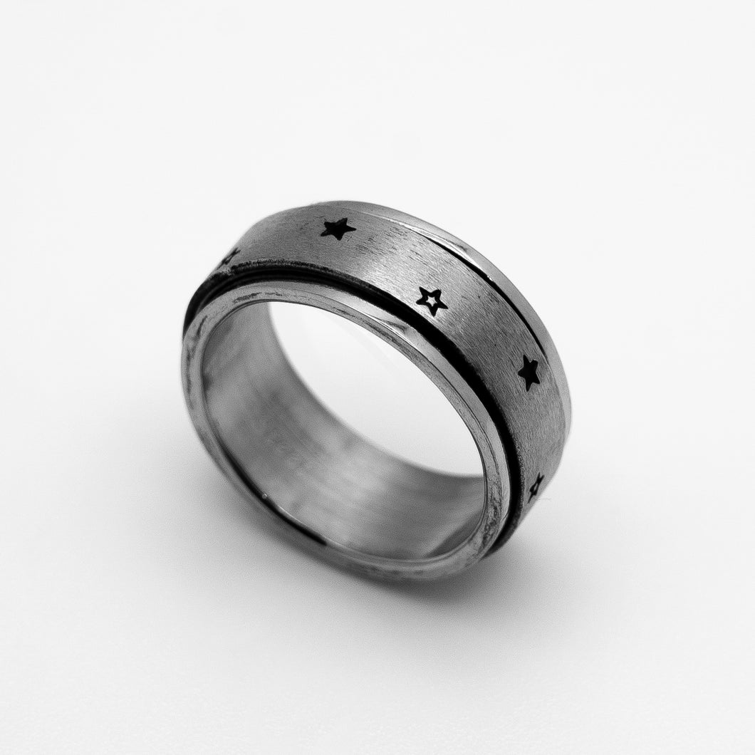 Biker Jewelry Wedding Band Unisex Spinner Ring Stainless Steel