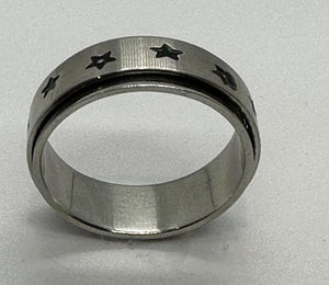 Biker Jewelry Wedding Band Unisex Spinner Ring Stainless Steel