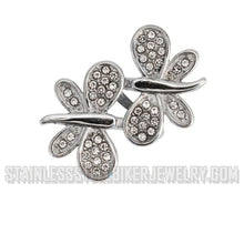 Load image into Gallery viewer, Heavy Metal Jewelry Ladies Butterfly Stone Ring Stainless Steel