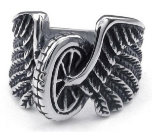 Heavy Metal Jewelry Men's Flying Wheel Stainless Steel Ring