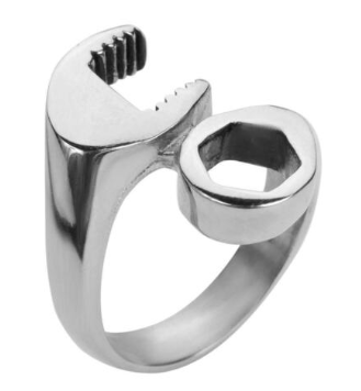 Heavy Metal's Stainless Steel Mechanic's Wrench Ring (Men's)
