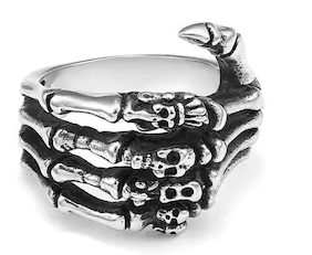 Men’s Skeleton Biker Ring Stainless Steel