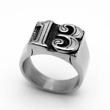 Load image into Gallery viewer, Lucky Number &quot;13&quot; Biker Ring Unisex Motorcycle SR39